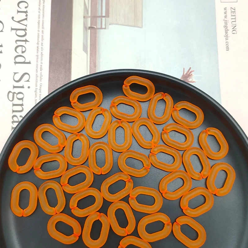 Customized Acrylic U-shaped Chain Buckle Plastic Frosted Fluorescent Color Diy Can Group Bags Mobile Phone Shell Accessories