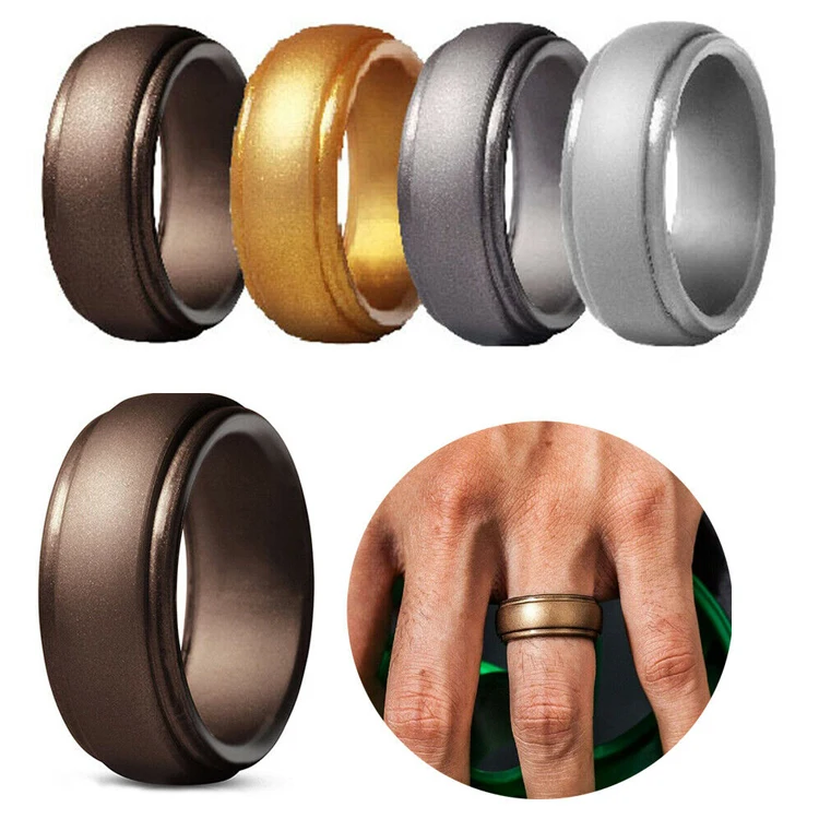 rubber wedding bands for men