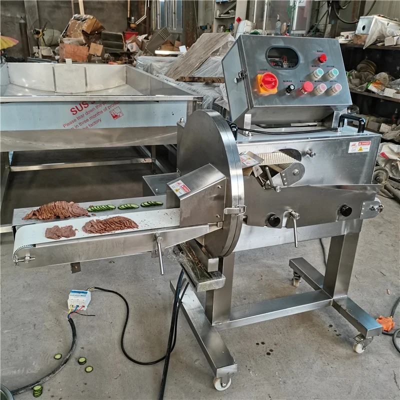 Cooked Meat Slicing Machine Electric Biltong Cutter Meat Cutting Slicer Automatic Ham Slicing Machine