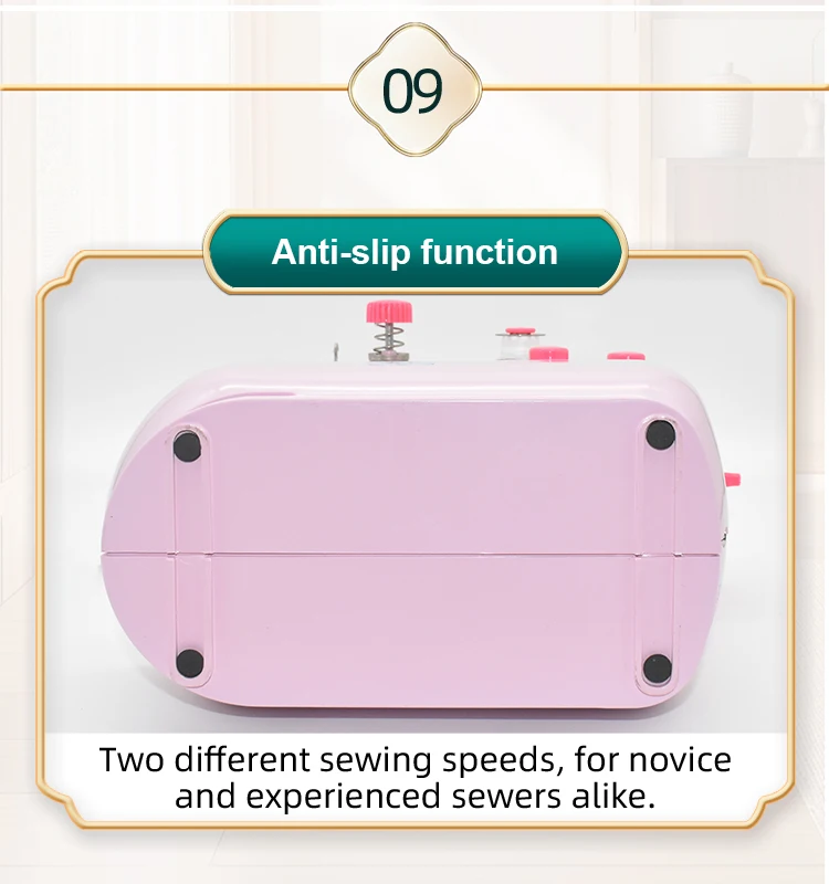 301 Mini Portable Electric Sewing Machine With Protection Function,Extension Table,Straight Line Sewing Machine for Home Use