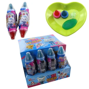 Wholesale Colorful Fruit Flavor Double Nipple Hard Candy With Popping Candy and Fruit Jam Candy