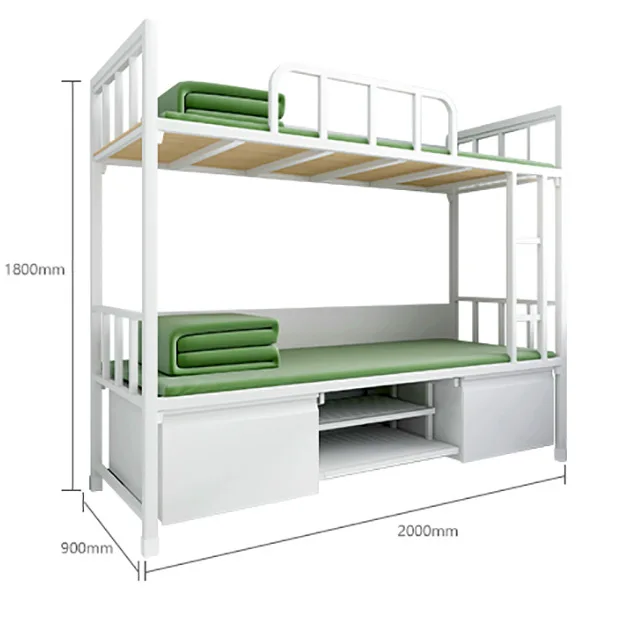 Camping equipmentdouble layer iron bedinterior cabinetsteel upper and lower bunkssingle beddouble layer bed system