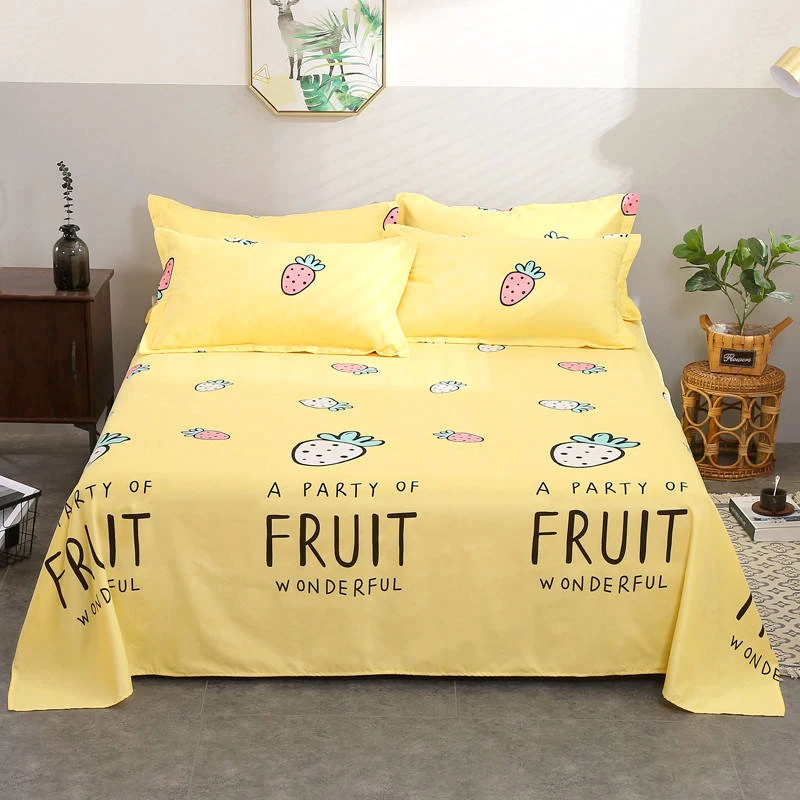 2021 New Cartoon Printed 40s Tencel Fabric for store Bedding Set Sheet Set Duvet Set C