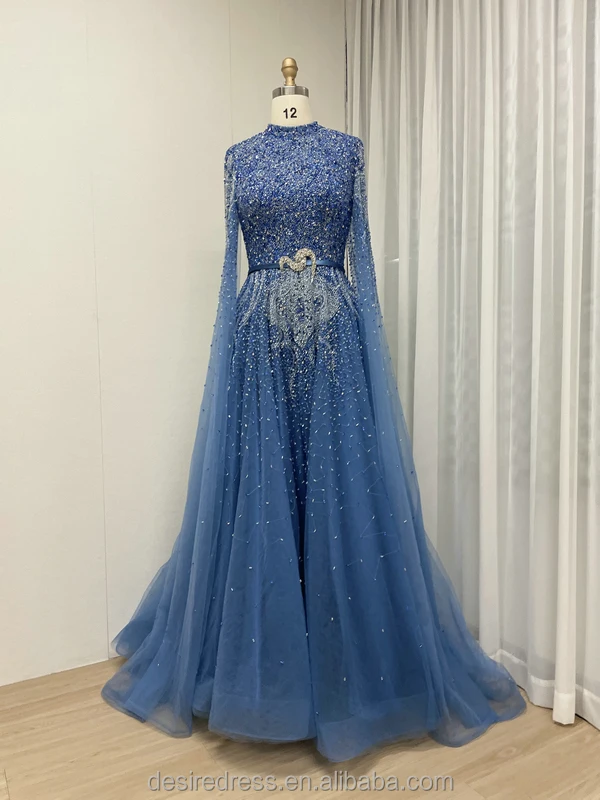 MB40029 Elegant a-Line Evening Dress - Muslim Mother of the Bride