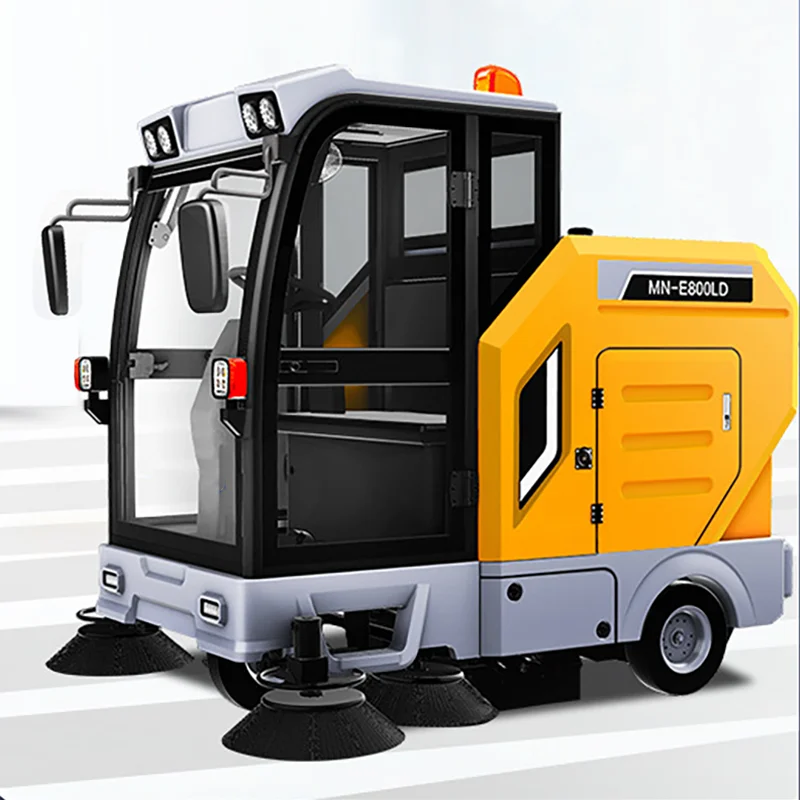 Multi-Function Street Road Avenue Cleaning Machine Truck Four Wheel Sweeper Fully Closed Electric Automatic on Floor Sweeper Car