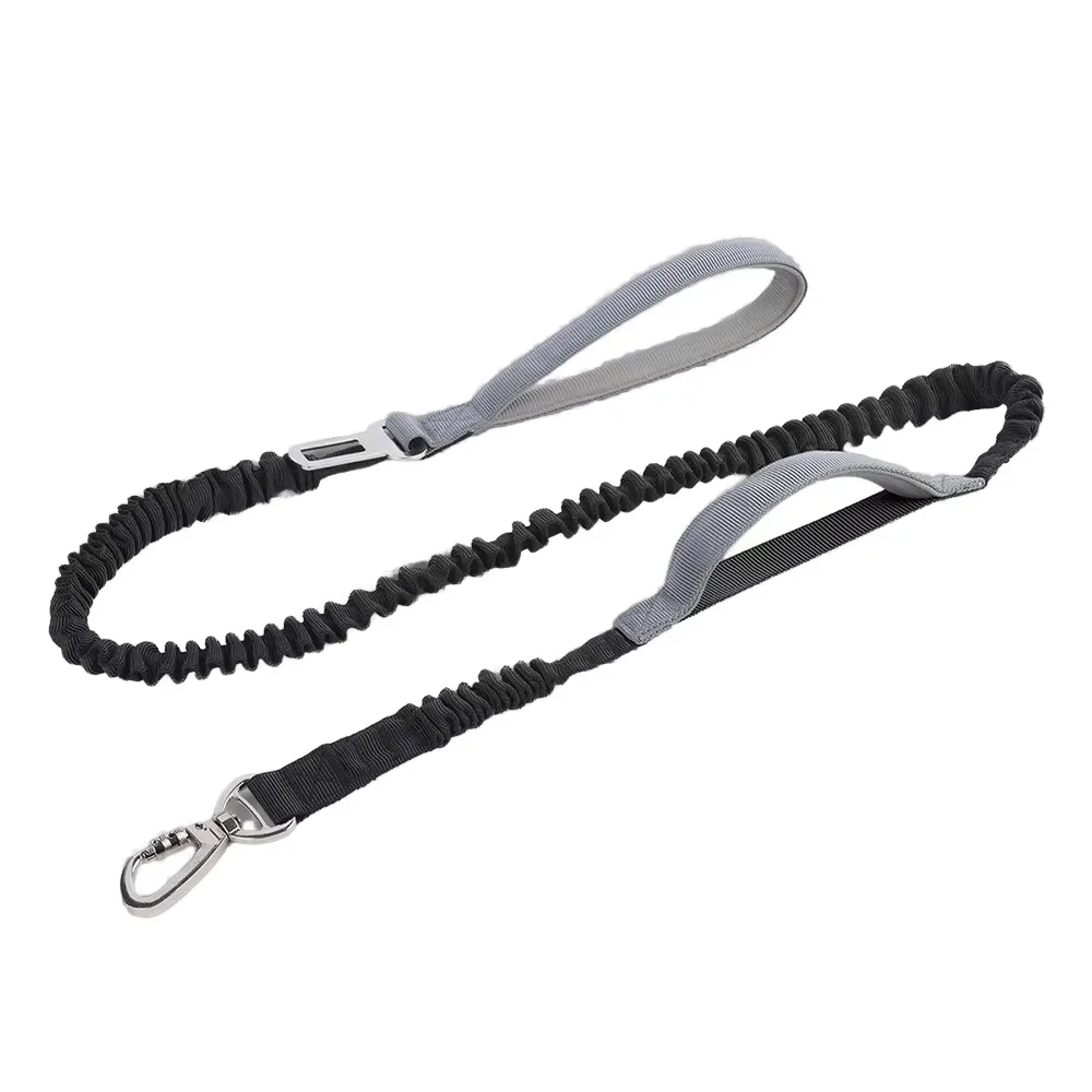 Wholesale Comfortable Dog Leash elastic Multifunction Padded Handle Safety Lock Elastic Bungee Carrying