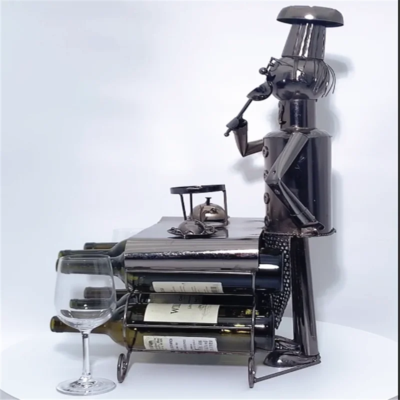 
 Домашний металлический Настольный держатель для бутылок, настольный держатель для винных бутылок, стойка для хранения вина  