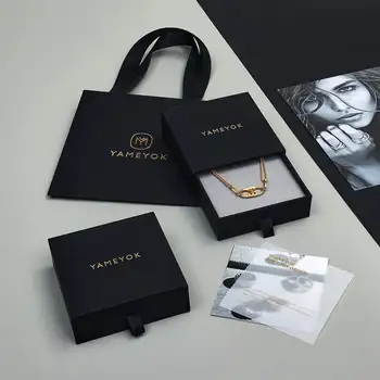 Wholesale Custom Products Rigid Drawer Jewelry Sets Box Drawer Jewelry Box Packaging Paper Gift Box Jewelry for Women