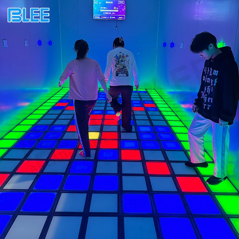 Team Building Escape Active 30x30cm Pixel Super Grid Interactive Dance Game Room Floor Is Lava Game Arena Activate Led Floor