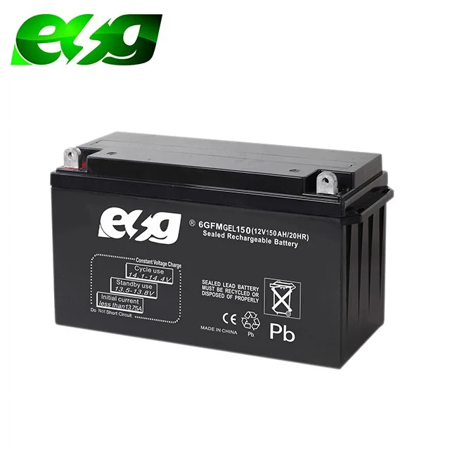 ESG  for geothermal energy 12V 100AH lead acid smf vrla solar storage battery