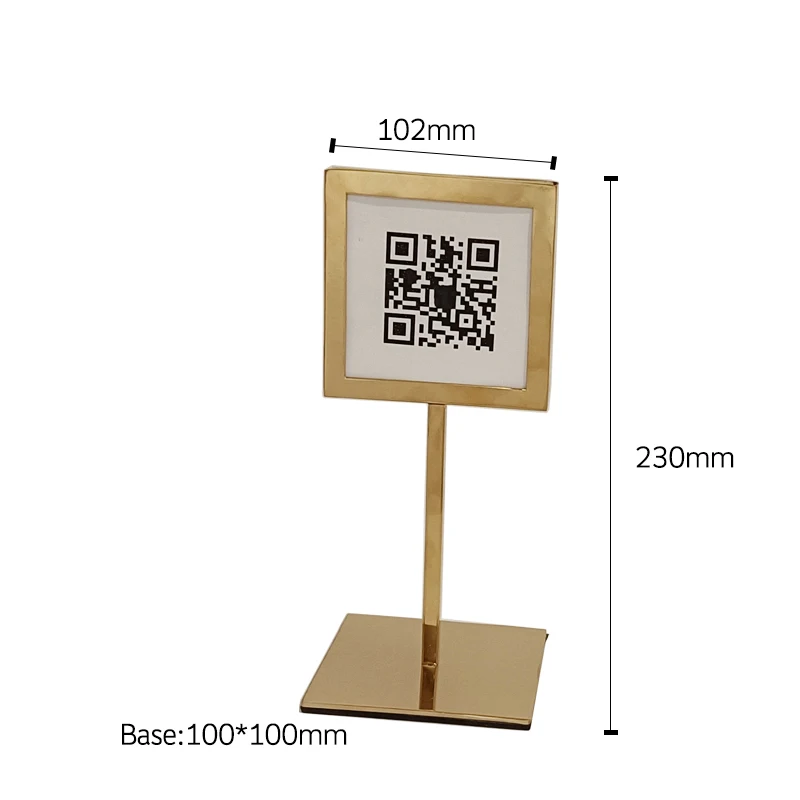 Customized Countertop Metal QR Code Holder - Stand for QR Codes
