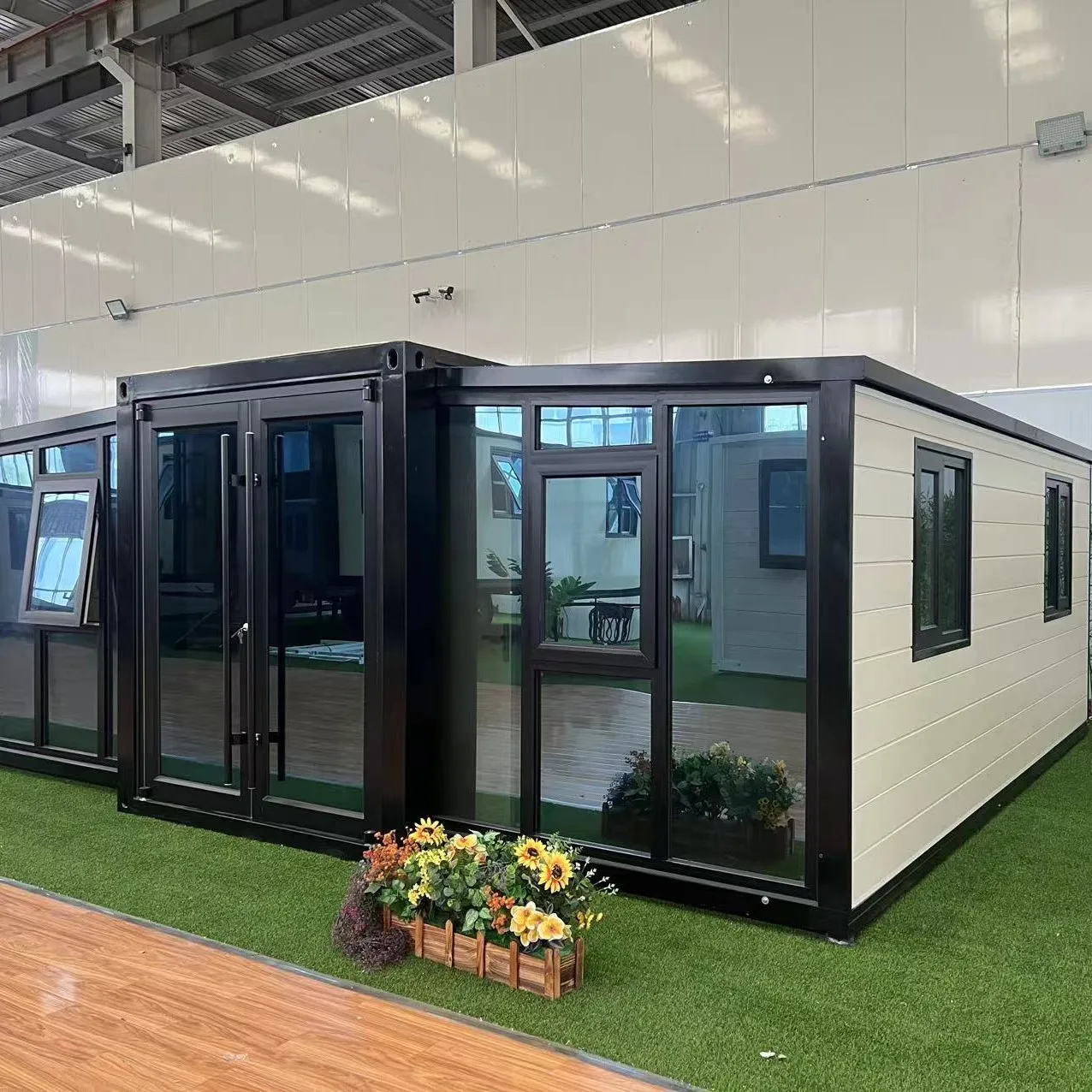 Expandable House Prefab Mobile Modular Tiny Steel Structure Frame Assemble Flat Pack Container House