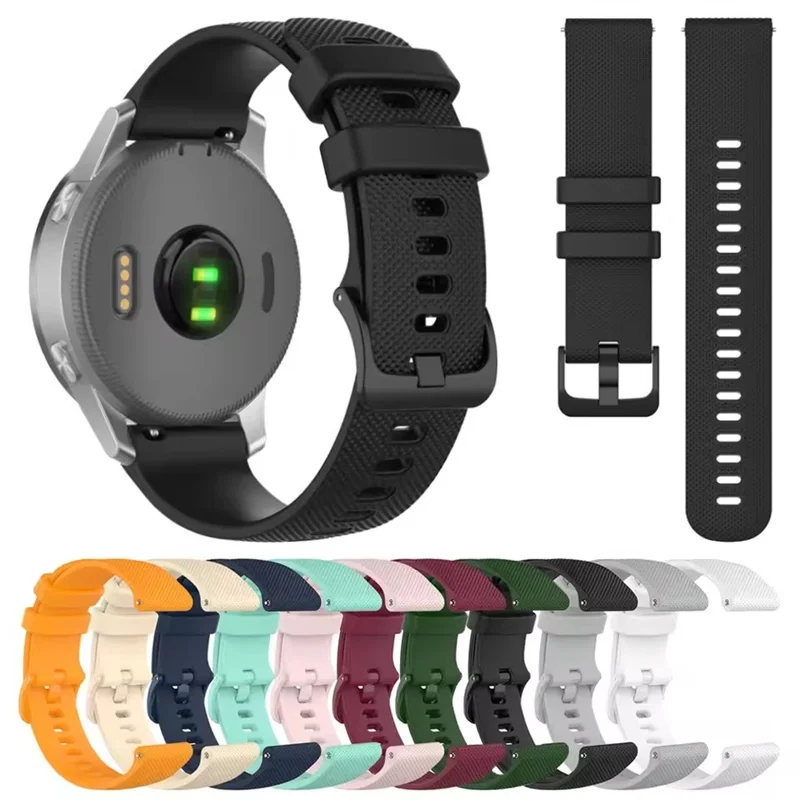 Cinturino Quick-Fit 18mm In Silicone Per Garmin Venu 2S, Vivoactive 4S, Vivomove 3S - 10 Colori