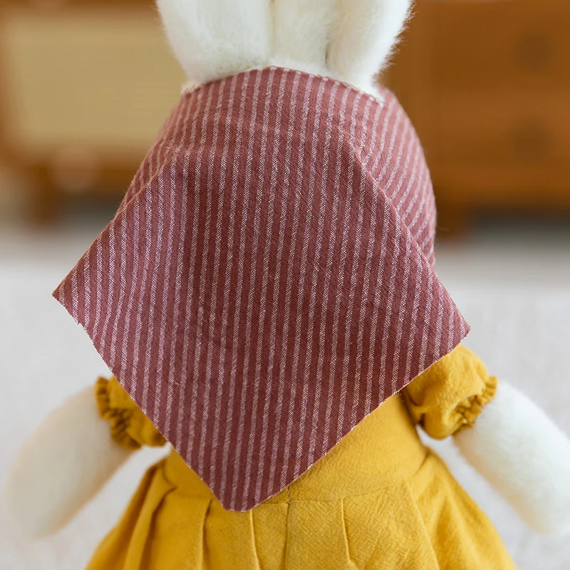 Cute 30cm Rabbit Embroidered Plush Toy Customizable Cartoon Zoo Animal Super Soft Durable PP Cotton Lovely Embroidery Plush Toy