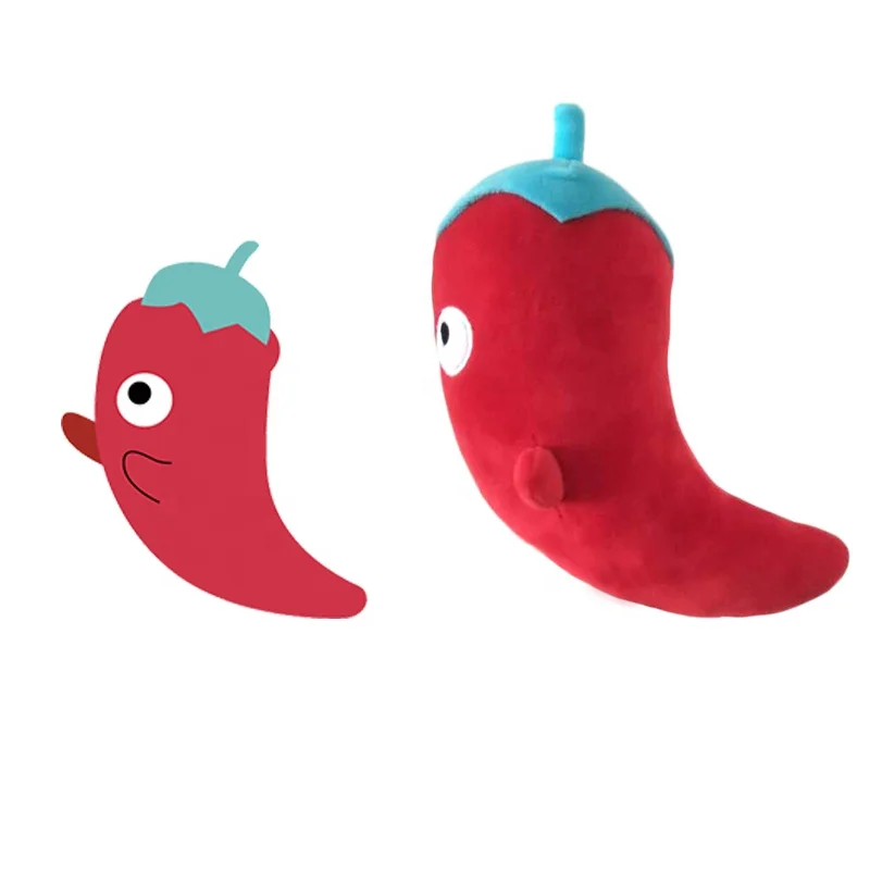 Organic Soft Toys Stuffed Chili Plush Vegetables Toy Custom Plush Toys