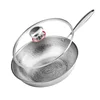 Wok de titanio puro martillado de 30 cm.