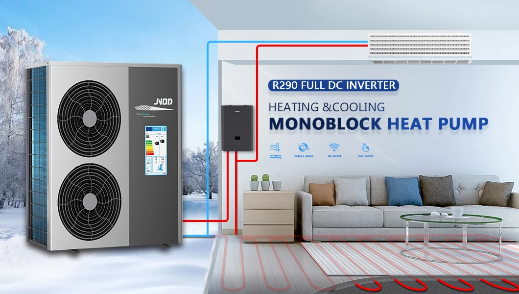 Jnod 75 Degrees High Cop High Temperature R290 Air To Water Heat Pump ...