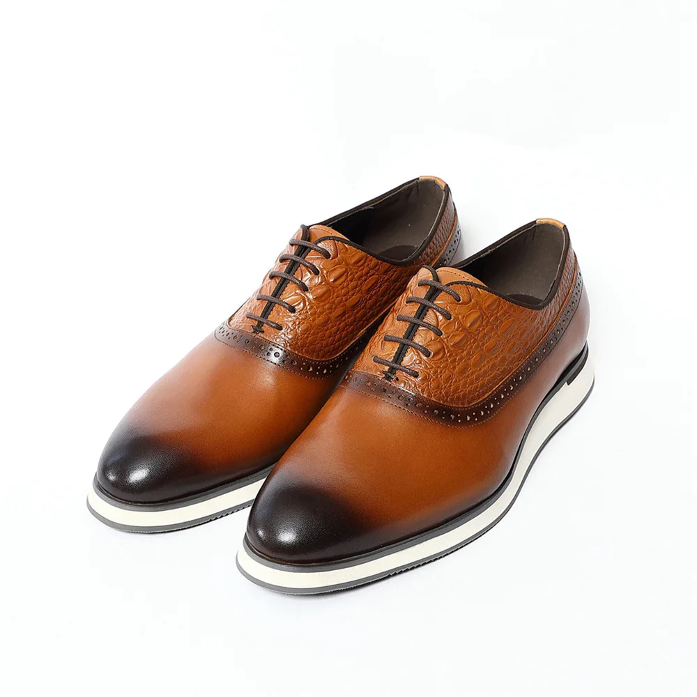 Shop High Quality Classic British Casual Genuine Leather Shoes - Main Image