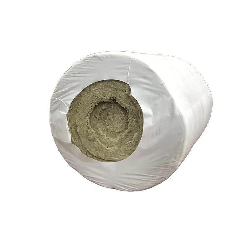 Good Performance Rock Wool Insulation Blanket 80kg/m3-100kg/m3 Density 5m Length with Wire Mesh Durable Felt Roll