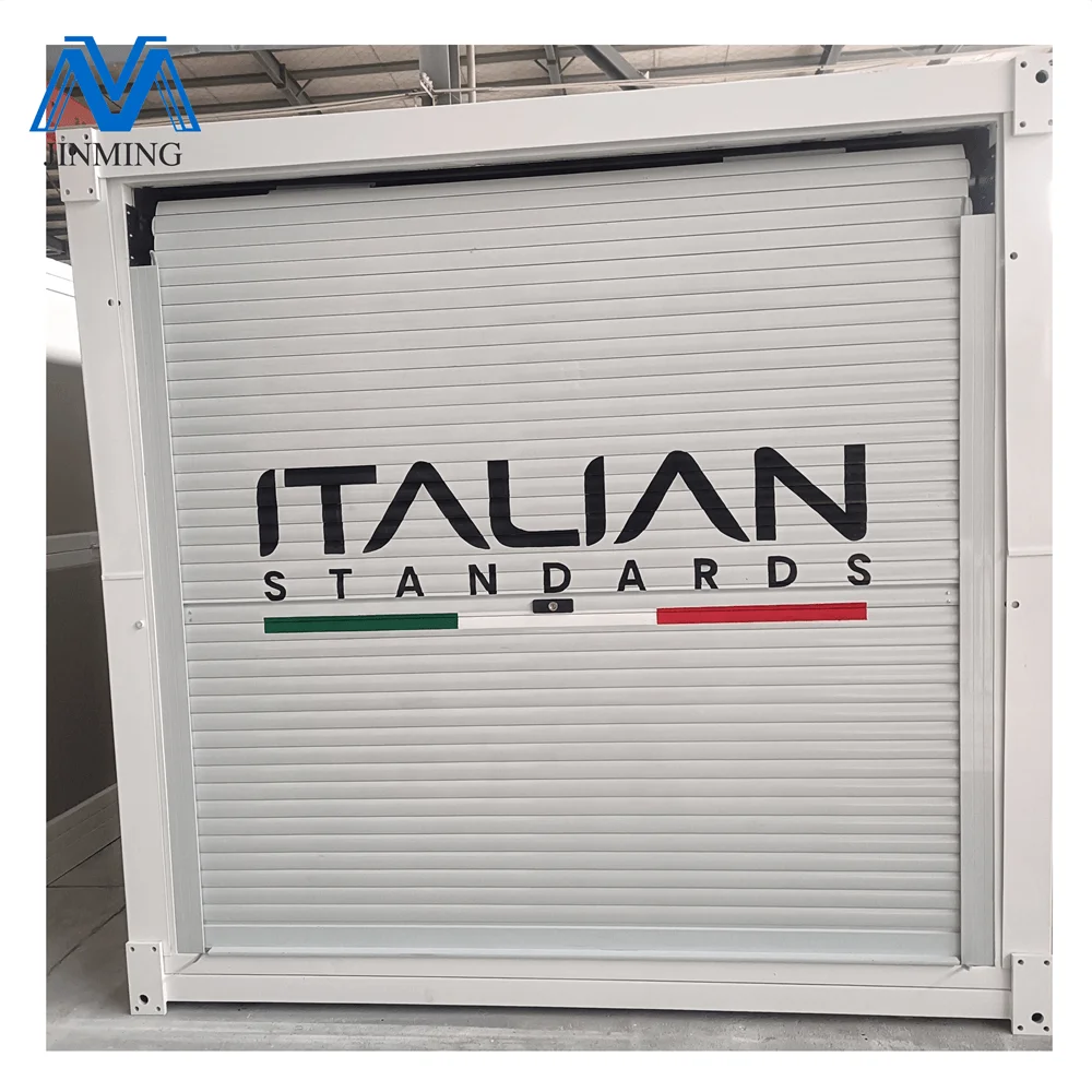Mobile Portable Assembly Self Premade Tiny House Home Container Portable Storage Units With Manual Rolling Shutter Garage Door