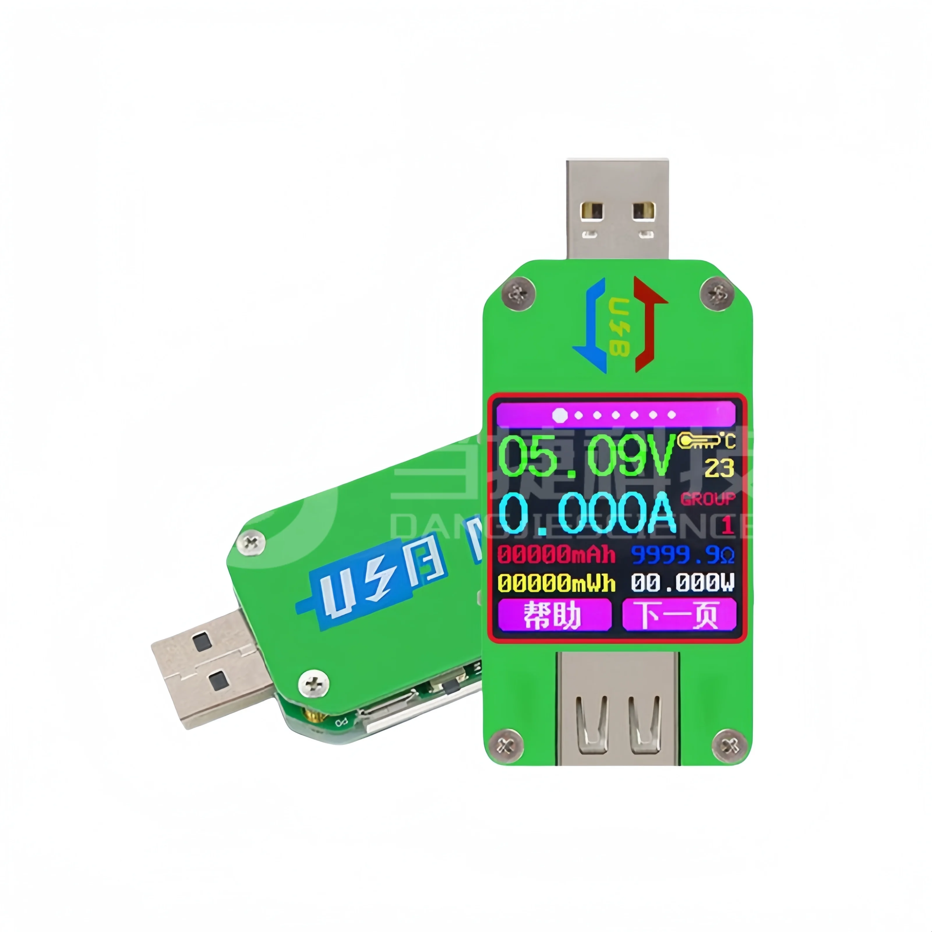 Testeur USB Fasizi UM24C - Multimètre Avec écran Couleur, Bluetooth, Mesure Tension/courant/capacité