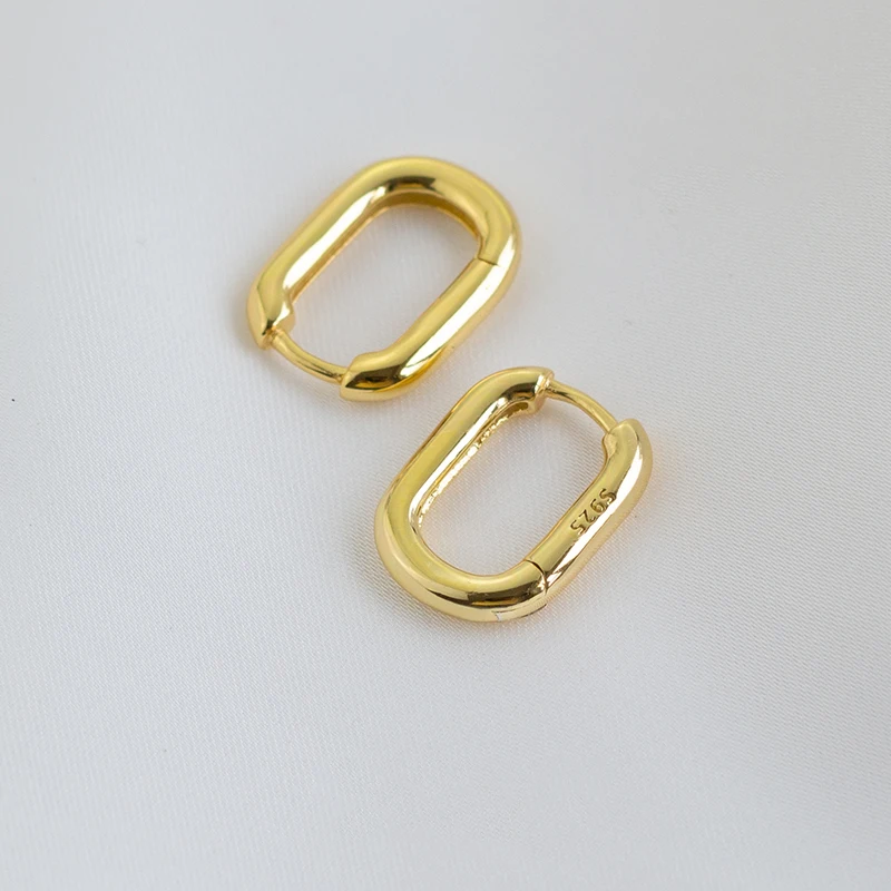 Minimalism Jewellery S925 Sterling Silver Small Tiny Hoops Huggies Earrings Women