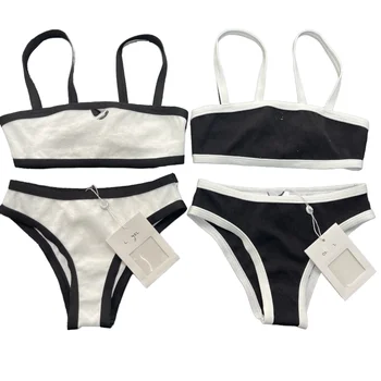 2025 Luxury Women's Micro Tankini Bikini Swimsuit New Design Sexy Geometric Solid Pattern Bikini Swimwear