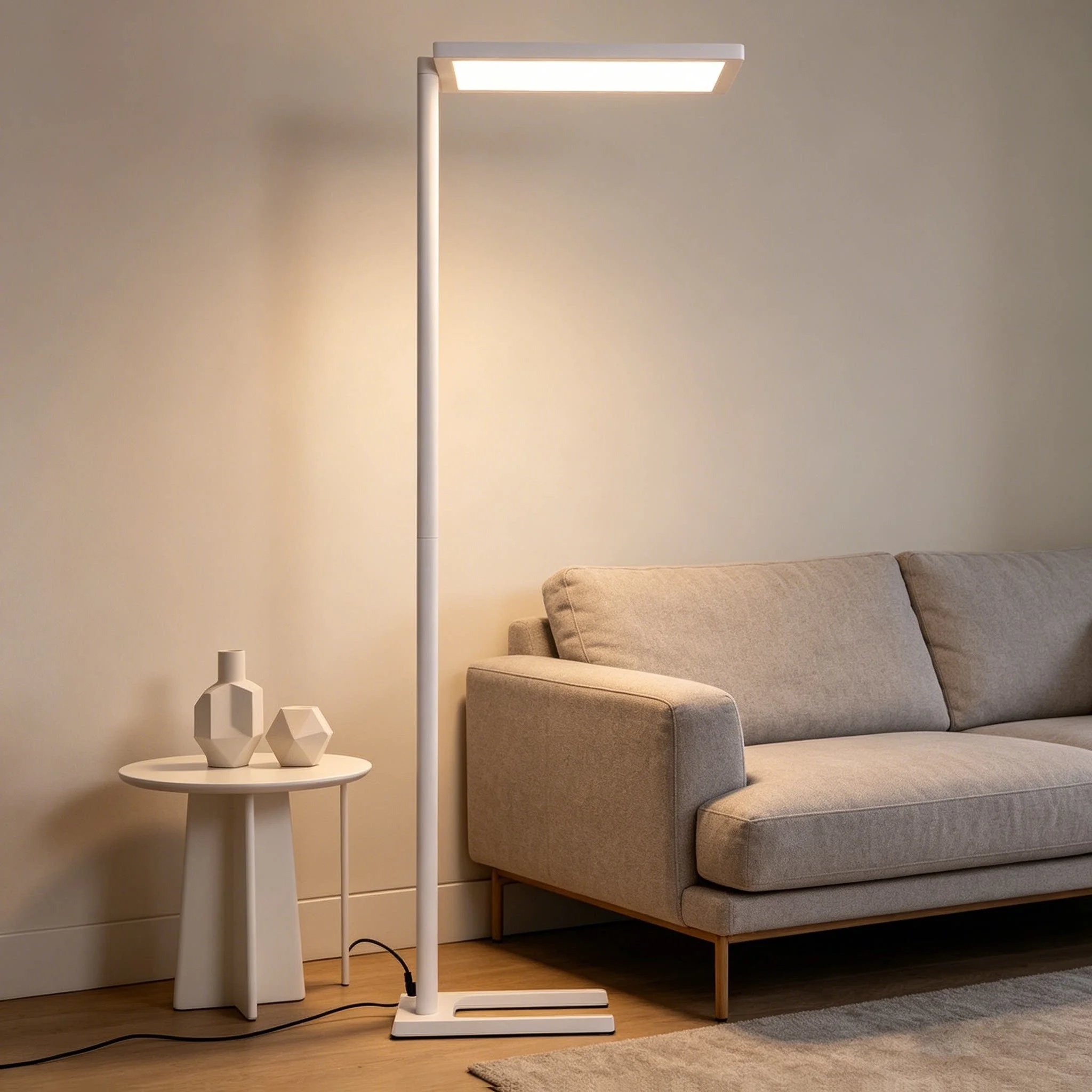 Lampu Lantai LED Perawatan Mata Spektrum Penuh untuk Belajar, Lampu Meja Berdiri Pencegahan Miopia Anak-anak dengan Pengendalian Cerdas AI, Indeks Render Warna (CRI) Ra95