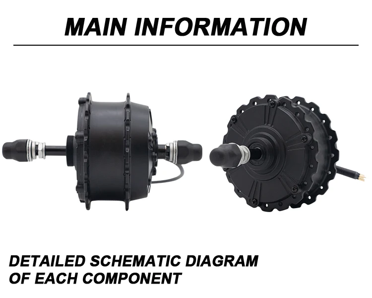 24v/36v/48v Brushless Ebike Motor 250w350w Spoke Hub Motor Electric