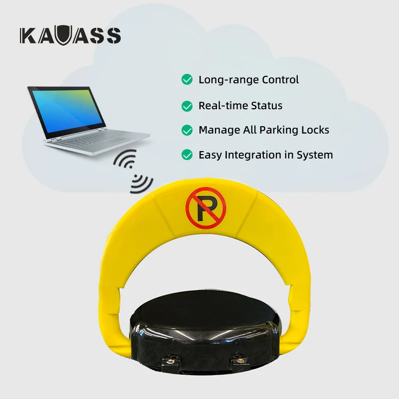 Mobile Phone Control Smart Remote App Control Car Parking Barrier Wireless With Solar Panel Automatic Car Parking Lock