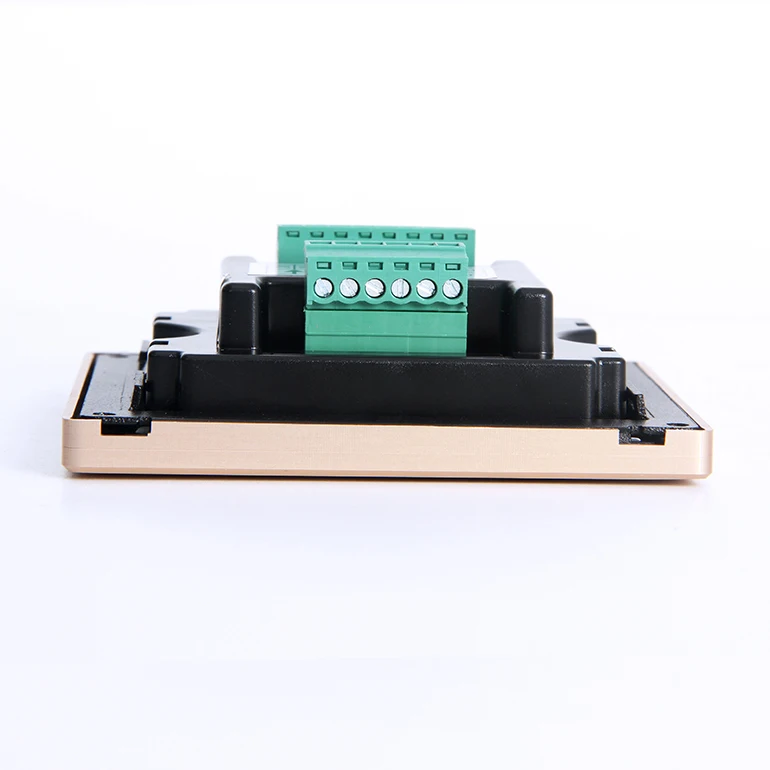 Wholesale Smart Wall Light Switch 6 Gang Soft Touch Champagne Gold Dry Contact 12v Switch