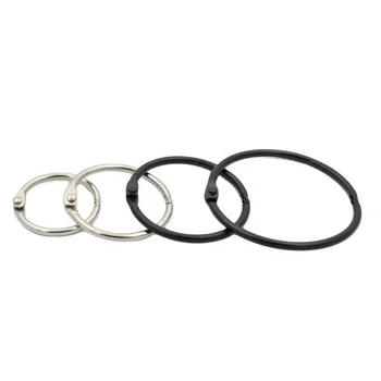 Custom size metal snap clips open metal o-ring book binder hinged rings