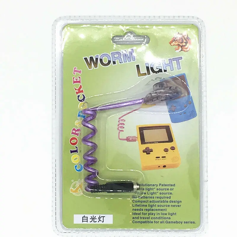For GBC Worm Light Screen LED Illumination Lamp for Nintendo Gameboy Color Light