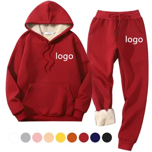 Winter Hoodie Set Custom Christmas Warm Men's Suit Custom logo Baseball Suit