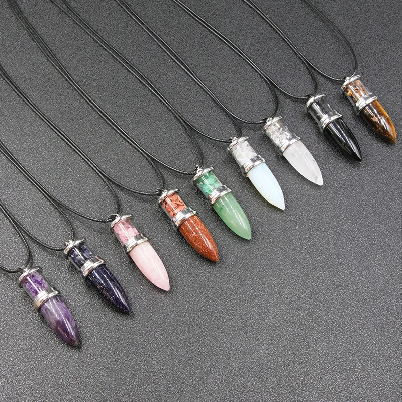 bullet crystal pendant