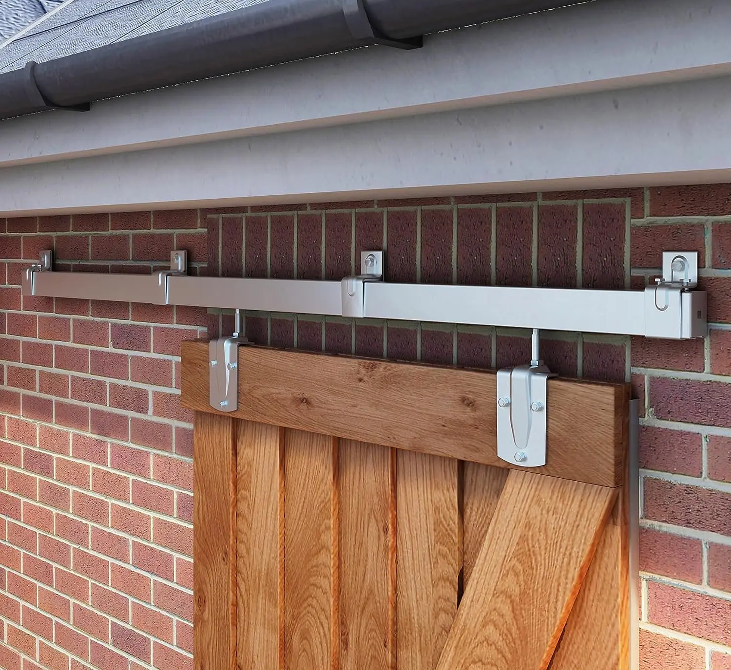 Kinmade Heavyduty Exterior Barn Door Hardware Kit Box Rail Sliding