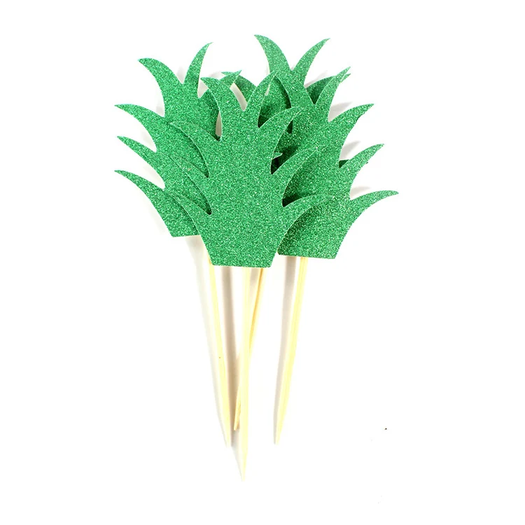 Vert Feuille D Ananas Gateau Etiquette Hawaii Fete Dessert Table Carte D Ete De Papier De Gateau Toppers Decoration D Anniversaire De Mariage Buy Gateau Topper Decoration Gateau Papier Toppers Decoration De Noce Evenement Product On