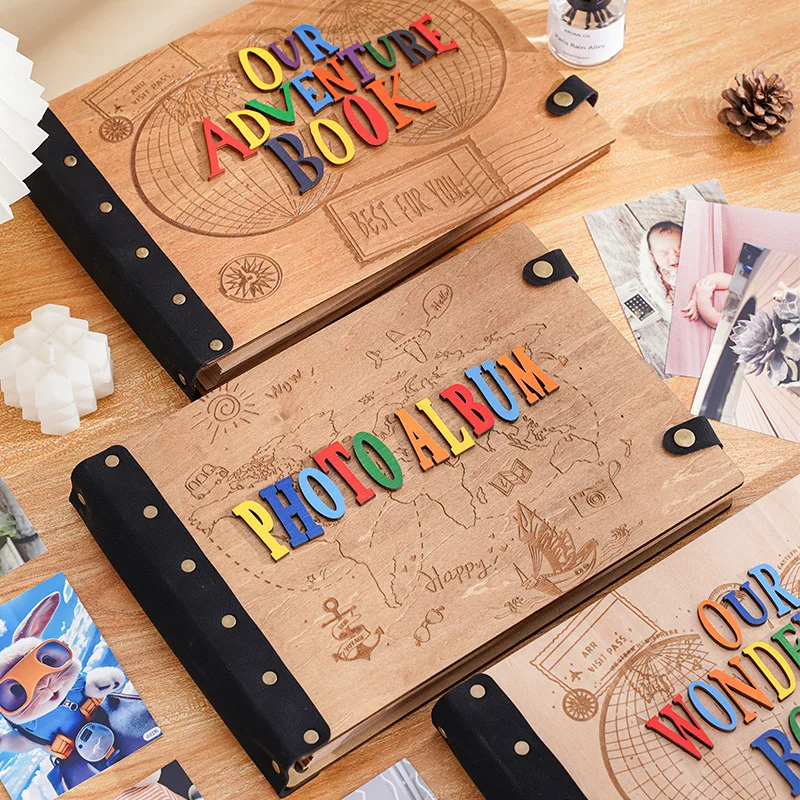 Creative Commemorative Diy Wood Scrapbooking 10 Inch Three-dimensional Our Adventure Book Cartoon Gift Scrapbook Photo Album