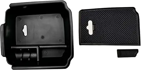 Center Console Organizer Interior Storage Box for 2018-2022 VW Tiguan and 2022VW Taos ABS Insert Armrest Box Storage Accessories