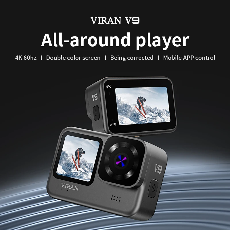 Factory 4K Portable Action Camera Dive EIS Dual Screen Outdoor Bike Helmet 4K Action Camera Motorcycle Camera