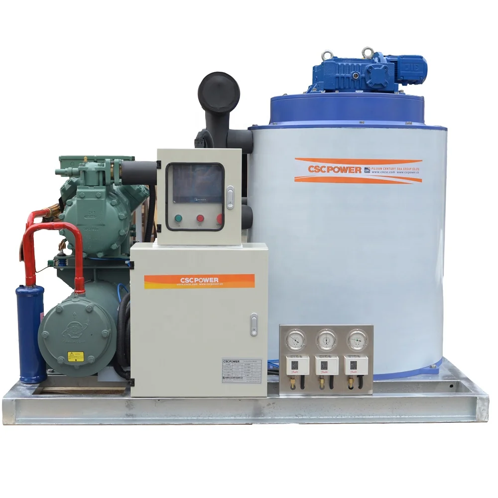 10ton Low Power Flake Ice Making Machine Ice Machine Flake Industrial for Fish Marine Flake Ice Maker