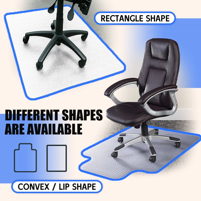 Design Floor Protection Chair Mat for Carpet Floors Chair Mat Desk Plastic for Office Wholesale PVC Transparent Modern Rectangle