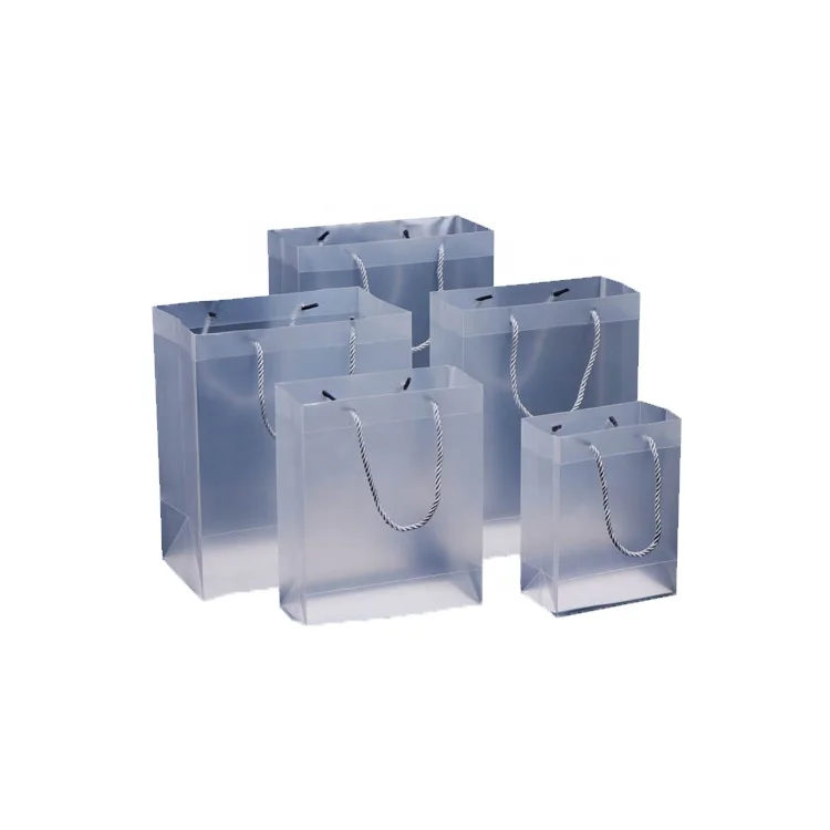 PP Gift Frosted Hard Plastic PVC Tote Bag PVC Clear Plastic Bag Clear Hand Bags