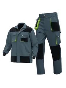 Three-dimensional Multi-pocket Breathable Cotton Hi Visibility CE Certified Unisex Digital Printing Overalls Set Customization