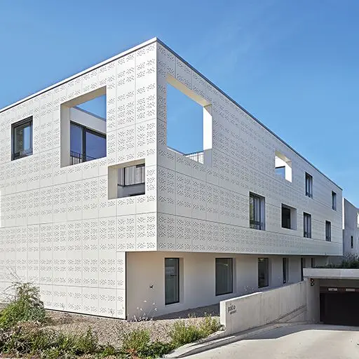 Perforated Aluminum Panel Facade Cladding System for Curtain Walls and Wall Structures