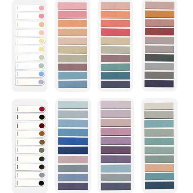 Morandi Index Tabs Multi Colors Sticky Transparent Pet Index Tabs ...