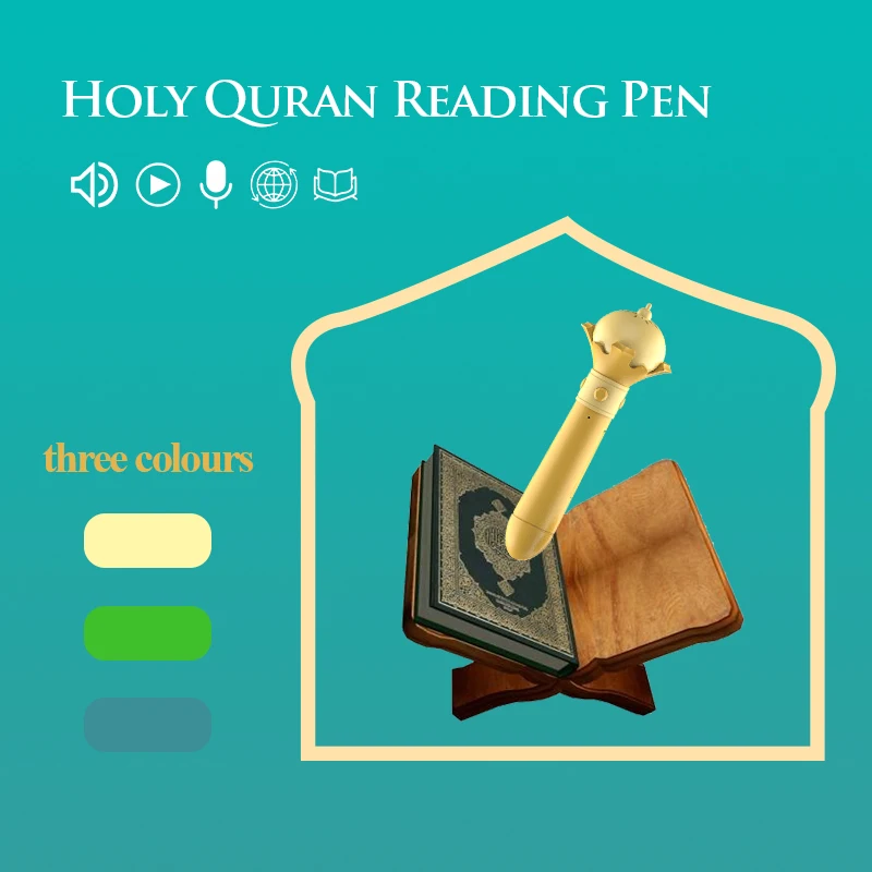 Digital Multi-Language Quran Pen Reader Educational Toy with MP3 Musical Functions Battery Operated Made Plastic for Quran Study