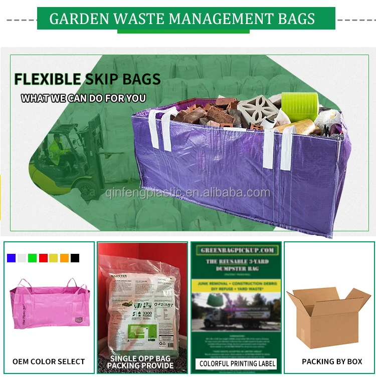 1500kgs Capacity Construction Waste Disposal 3 Cubic Yard Dumpster Bin  Garden Skip Big Dumpster Bags - Buy 1500kgs Capacity Construction Waste  Disposal 3 Cubic Yard Dumpster Bin Garden Skip Big Dumpster Bags