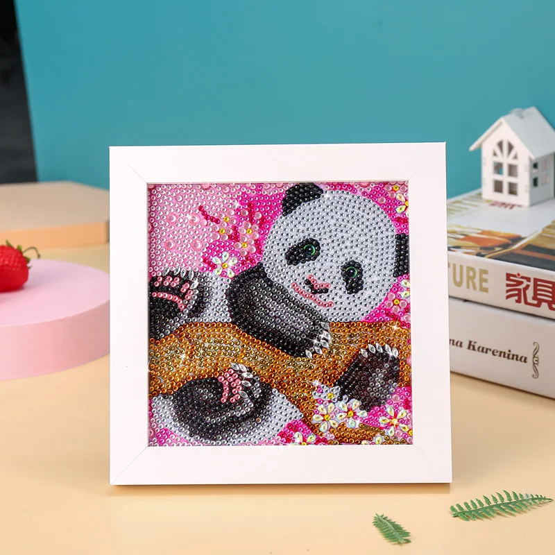5d Panda Full Drill Children Diamond Painting Desk Top Decor Painting  Mosaic Diamond Embroidery Diy Handicrafts With Frame