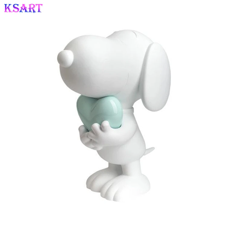 Customizable Modern Design Cartoon Resin Sculpture Snoopy Doll Life-size Fiberglass Dog Sculpture Creative Cartoon Anime Theme